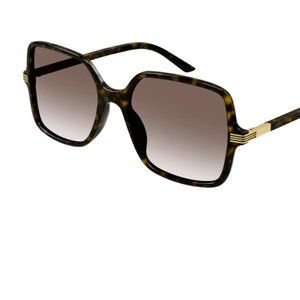 GUCCI Sunglasses GG1449S Brown Logo with case and wipe NEW Authentic REG $630